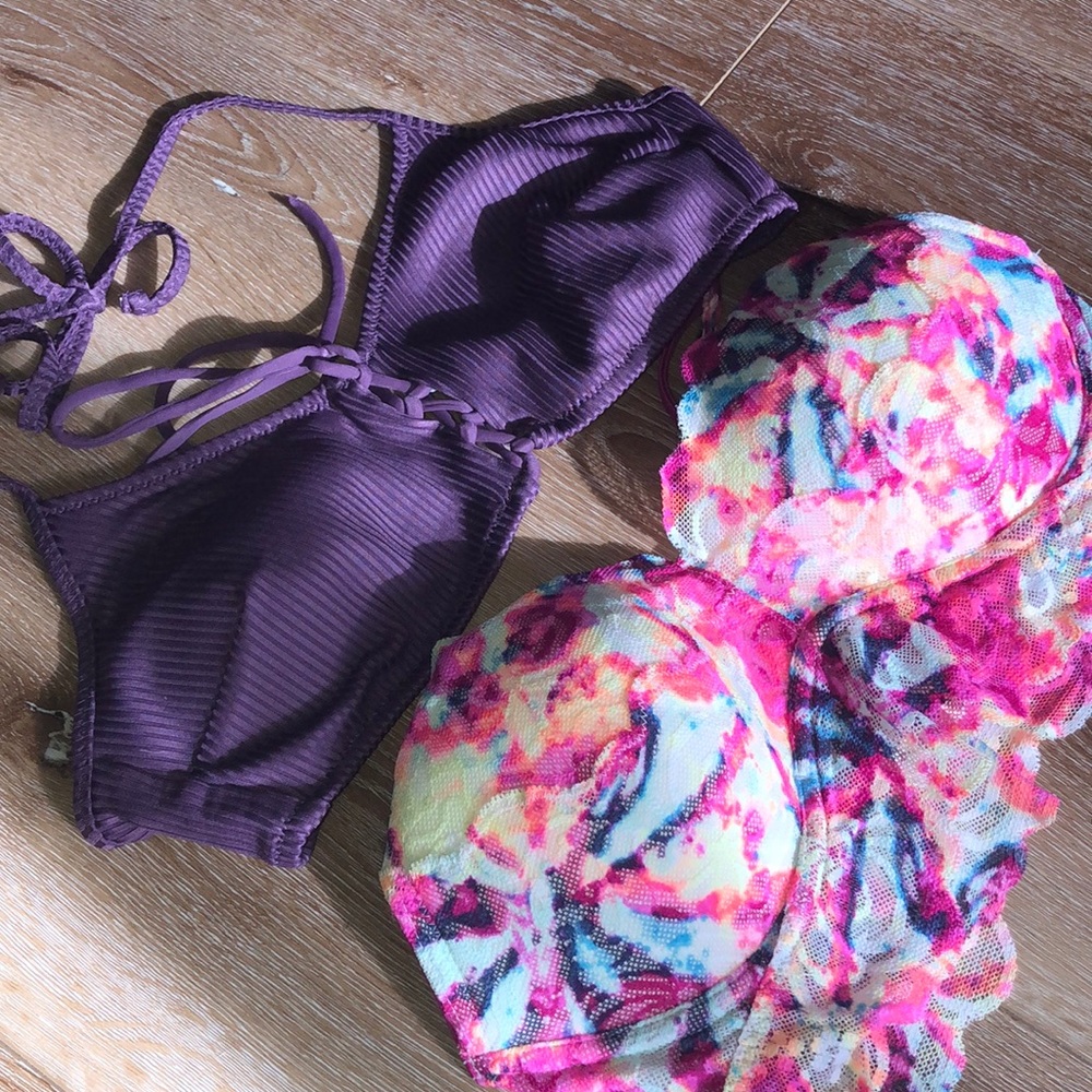 Bundle bralette with swimsuit top